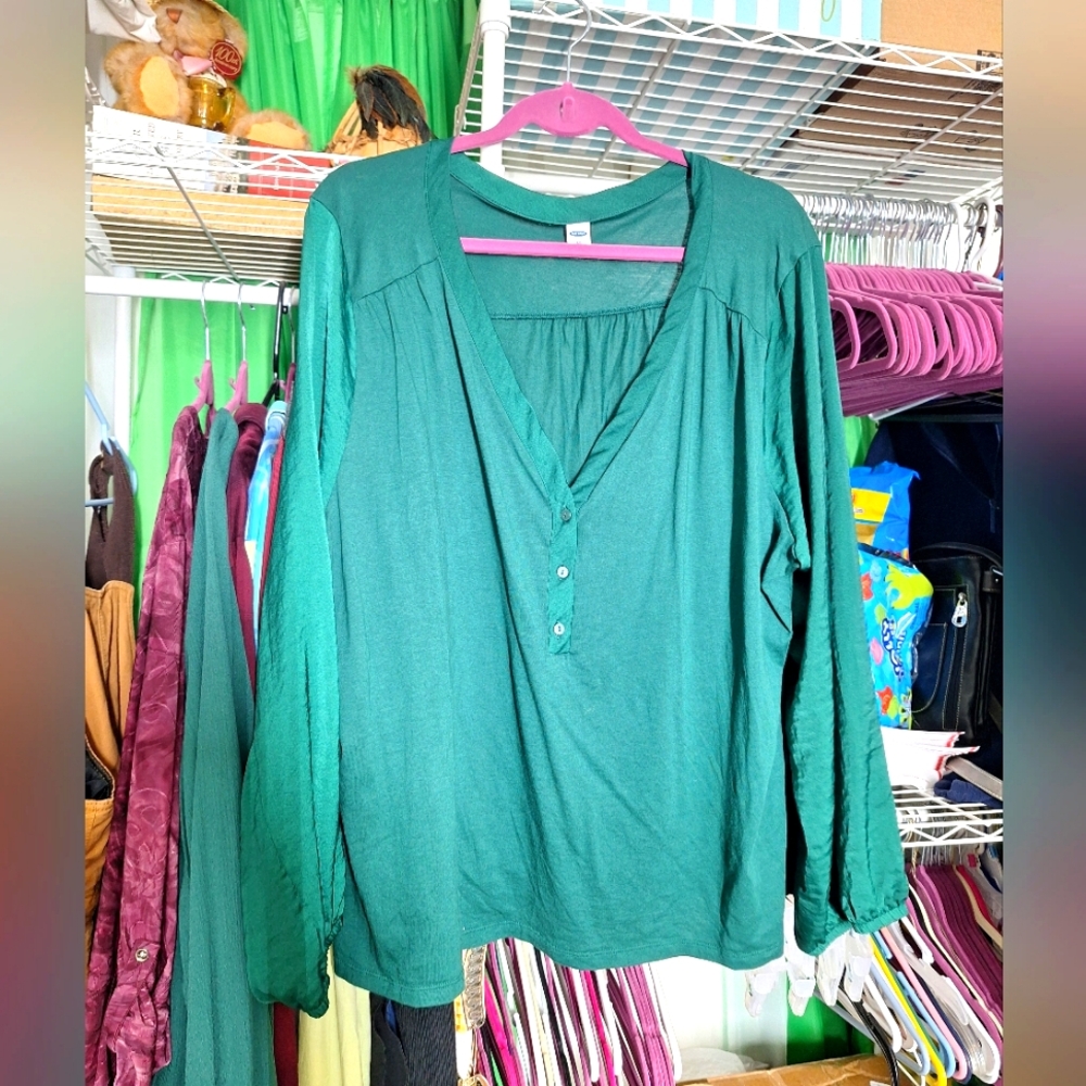 Old Navy Green Blouse